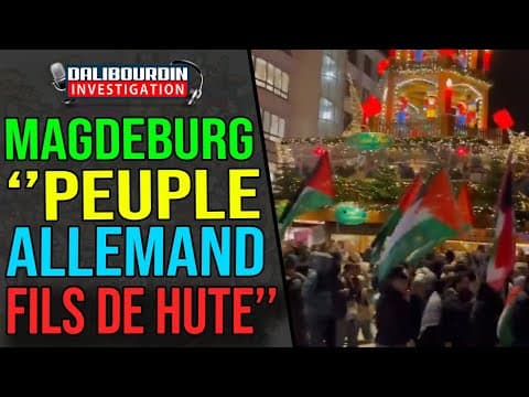 MAGDEBURG - MUSLIMS PARADE CHANTING - "GERMAN PEOPLE, SONS OF HUTES"