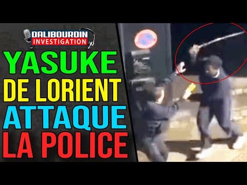A YASUKE FROM LORIENT ATTACKS THE POLICE WITH A SABER